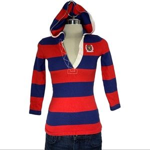 Tommy Hilfiger Red & Blue Striped Kids T Shirt